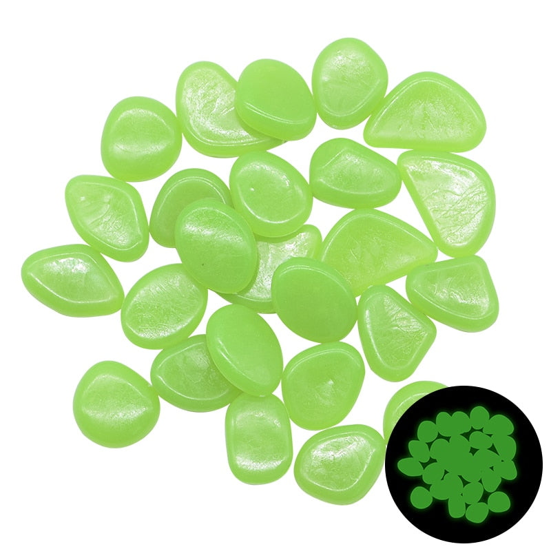 glow in the dark garden pebbles