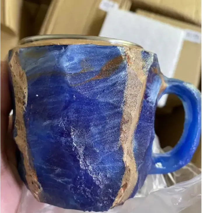 resin mineral crystal coffee mug