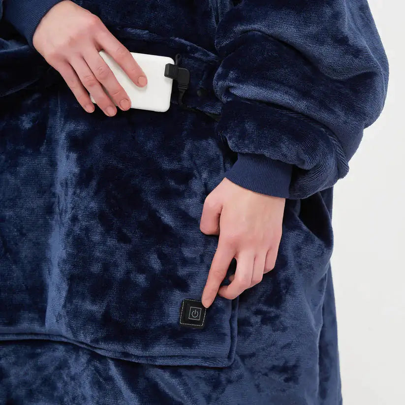 heated hoodie blanket