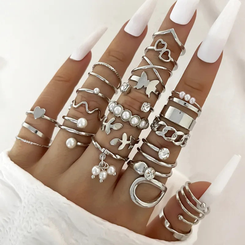 oil dripping knuckle ring set
