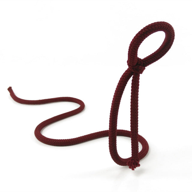 suspended rope wine bottle