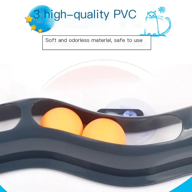 suction cup window track ball cat toy