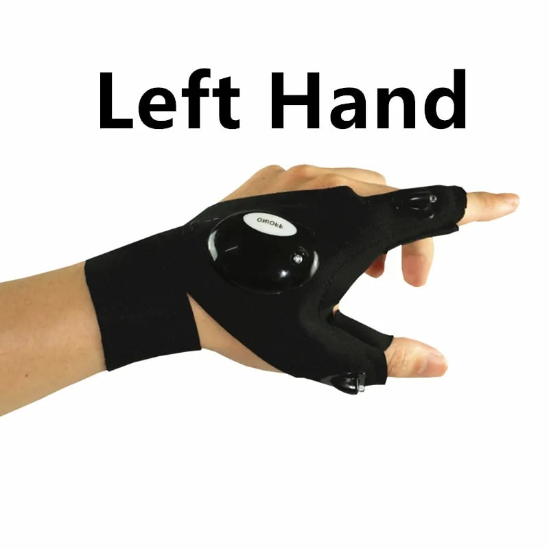 fingerless led glove for outdoors