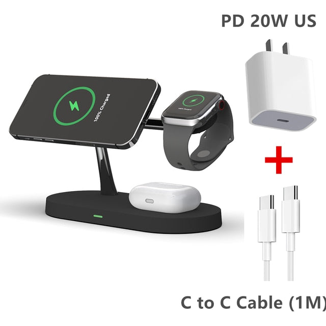 3-in-1 wireless magsafe charger stand