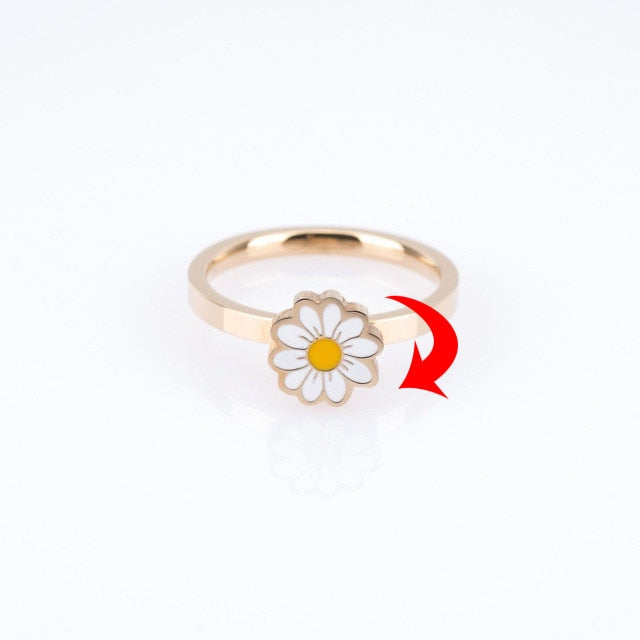 fidget spinner rotatable ring for women