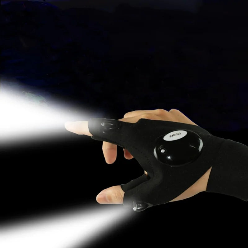 fingerless led glove for outdoors