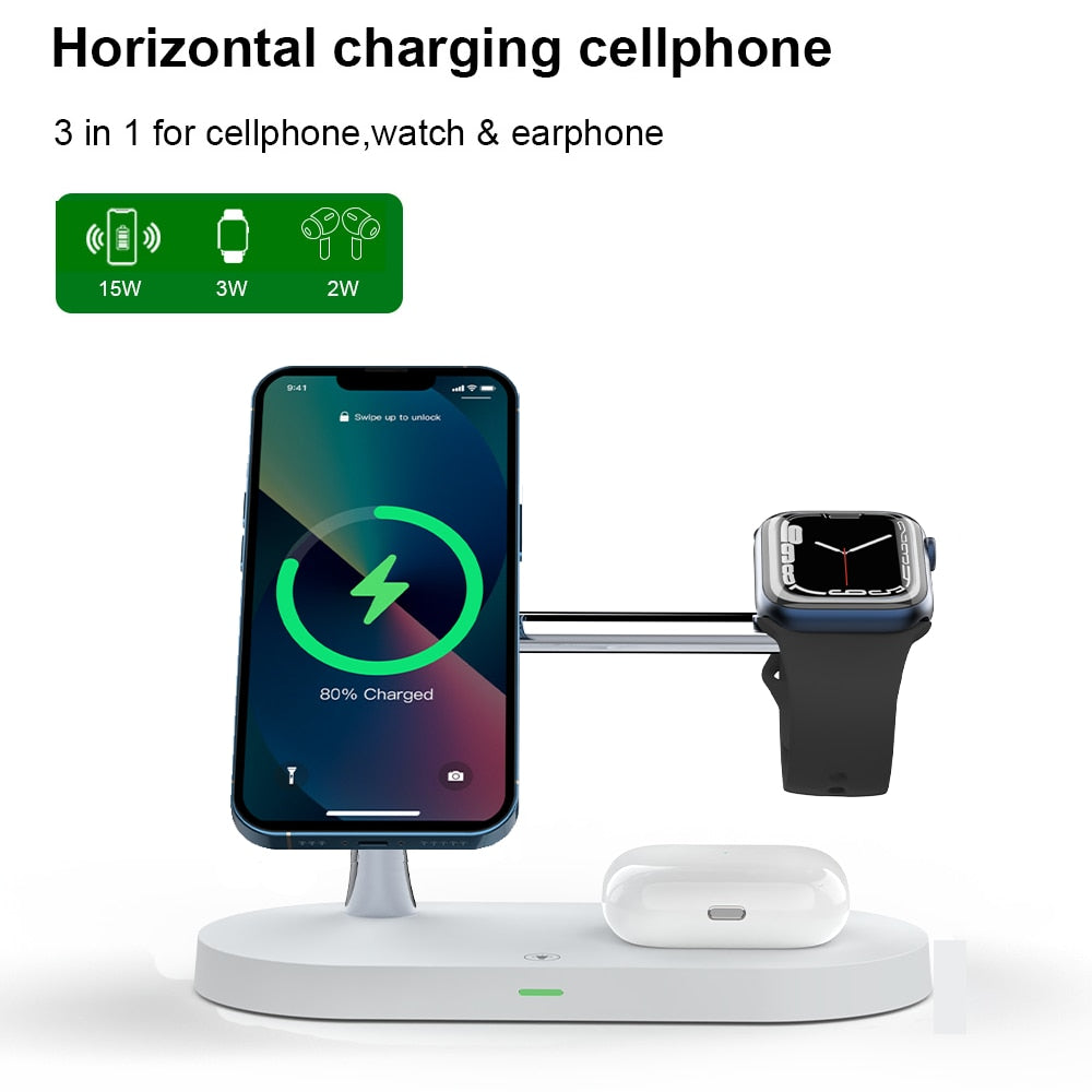 3-in-1 wireless magsafe charger stand
