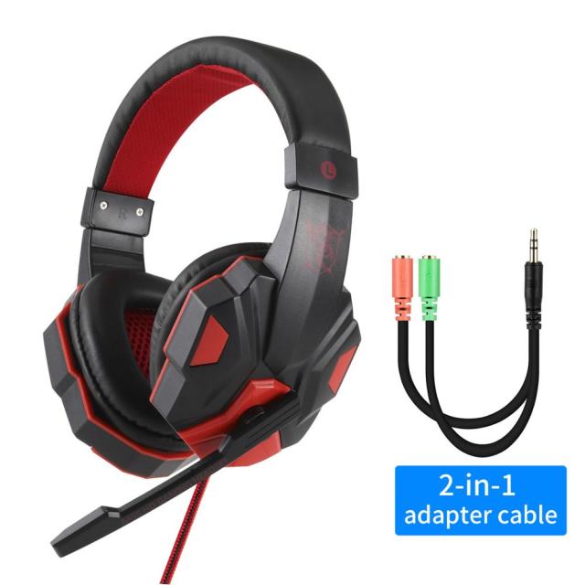 led light wired gamer headset