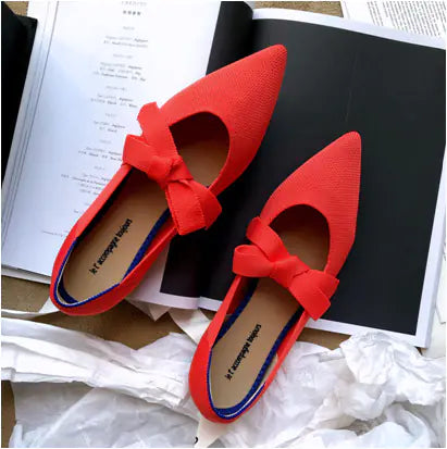 flat casual boat shoes with bow mary jane style