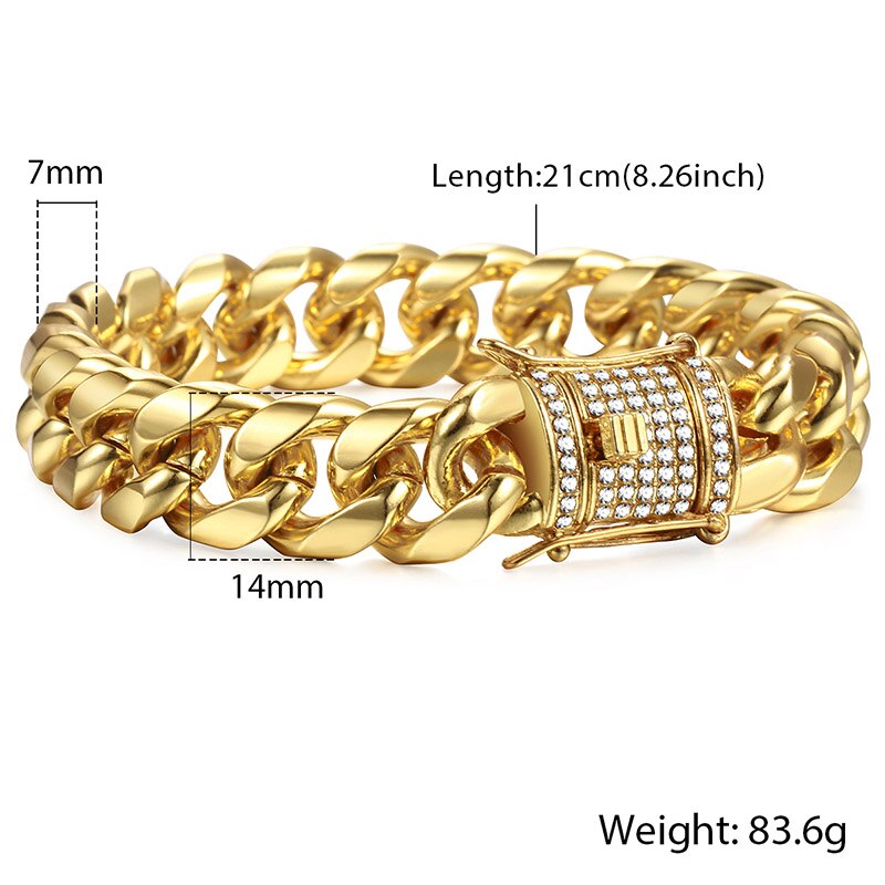 miami gold curb cuban bracelet