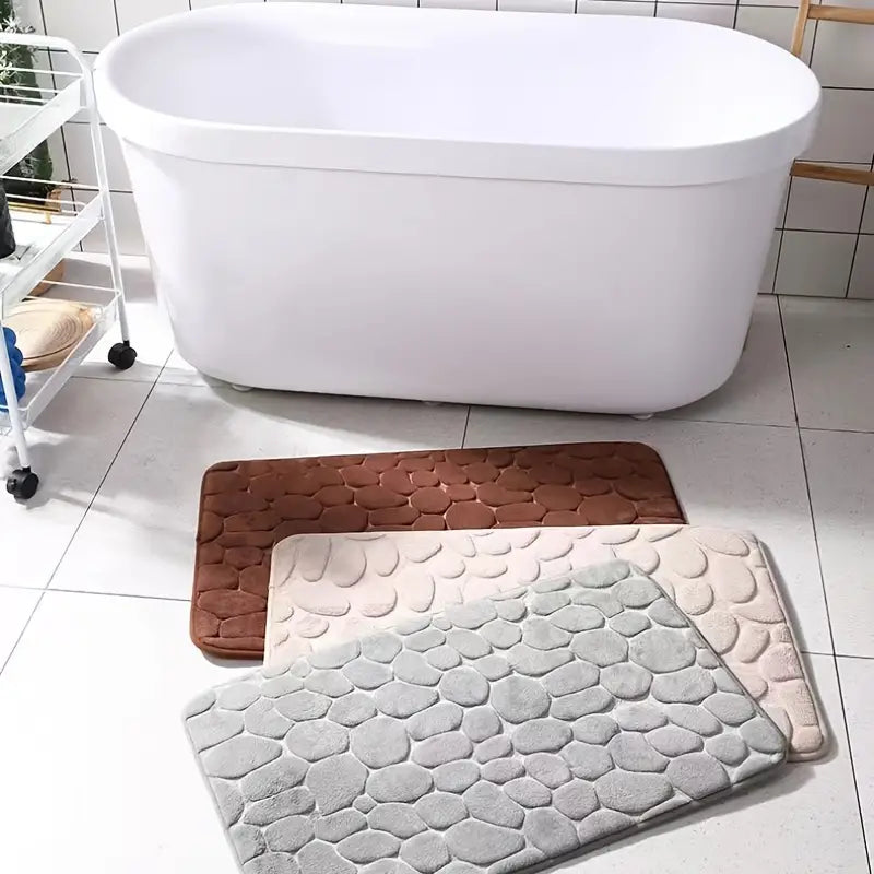 3-piece non-slip bathroom rug set