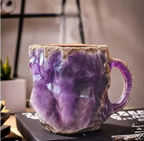 resin mineral crystal coffee mug