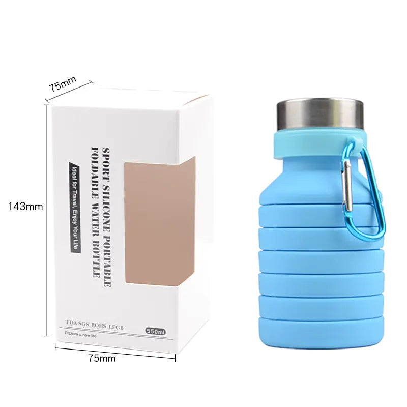 collapsible silicone water bottle
