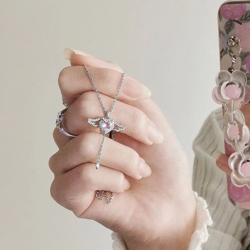 heart wings necklace