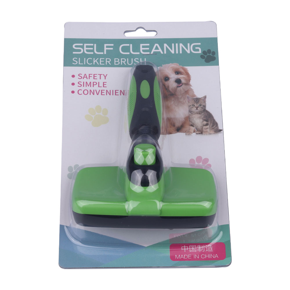 self cleaning dog brush