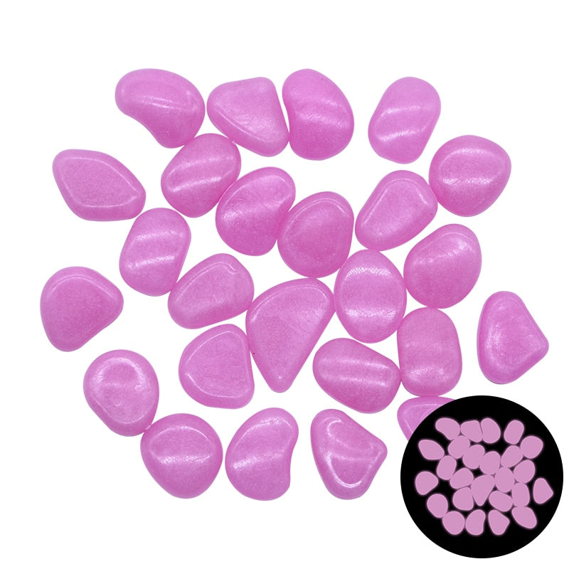 glow in the dark garden pebbles