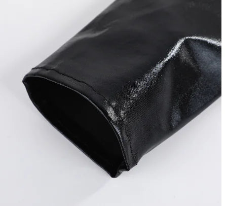gothic punk pu leather gloves