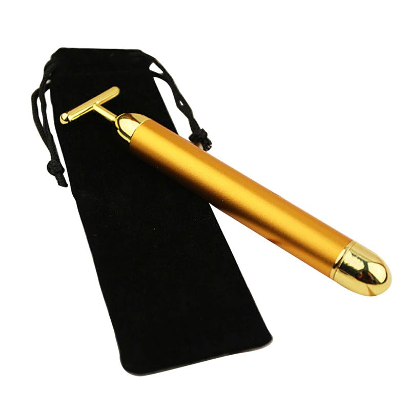 energy 24k gold t beauty bar facial roller massager