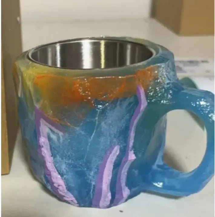 resin mineral crystal coffee mug