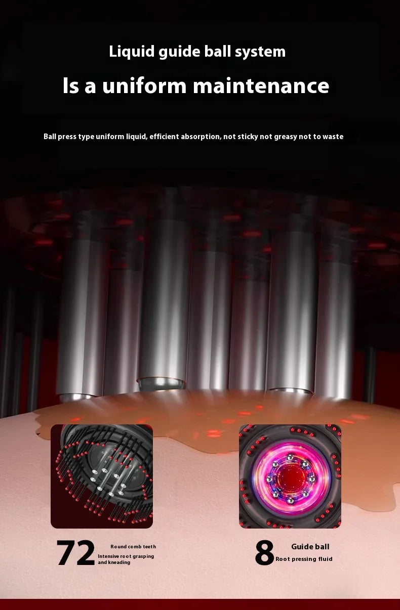 electric scalp massage comb – red light & hair care