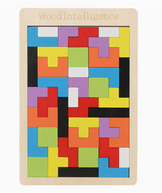 children's tetris wooden puzzle