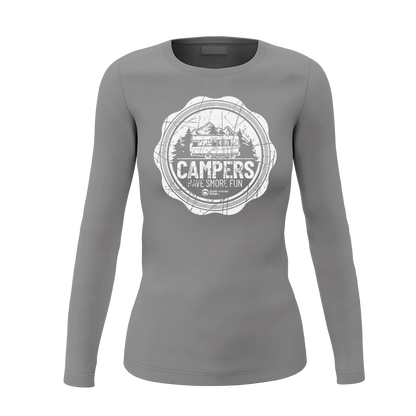 Camping Seal Women Long Sleeve Shirt
