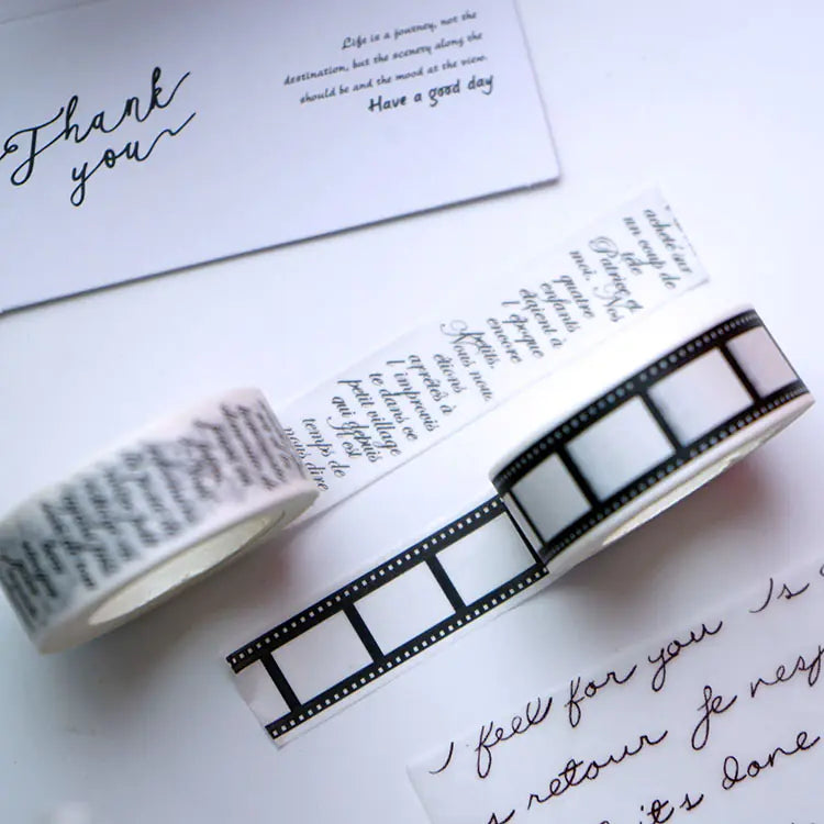 minimalist letter washi tape