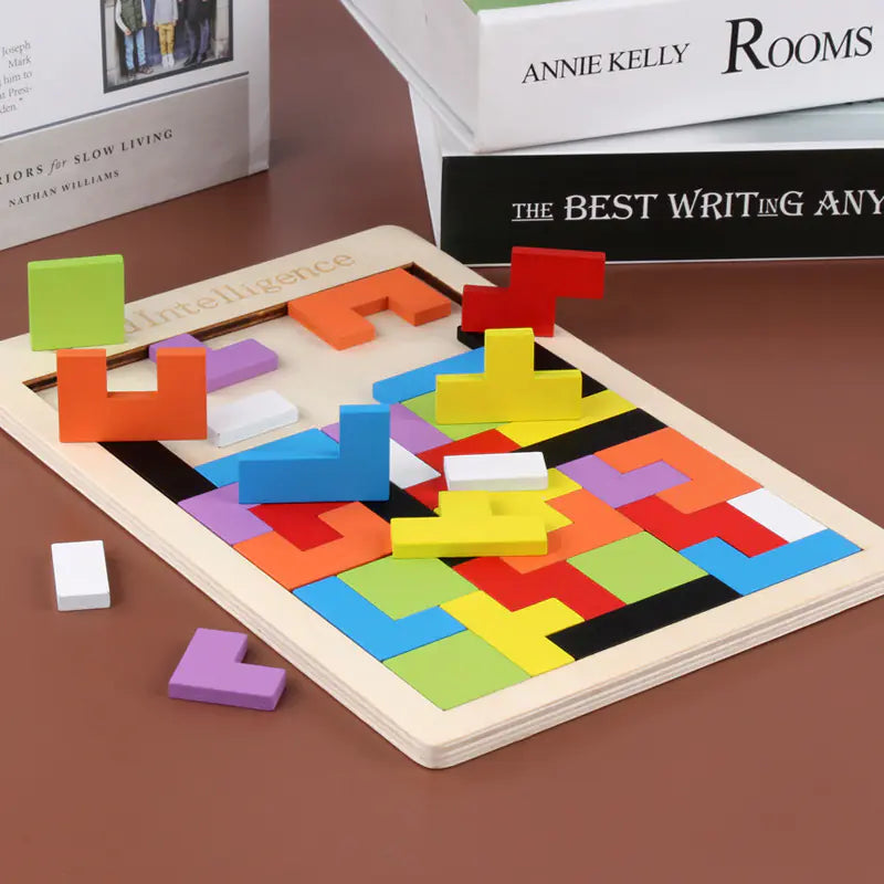 children's tetris wooden puzzle