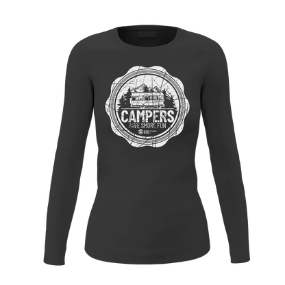 Camping Seal Women Long Sleeve Shirt