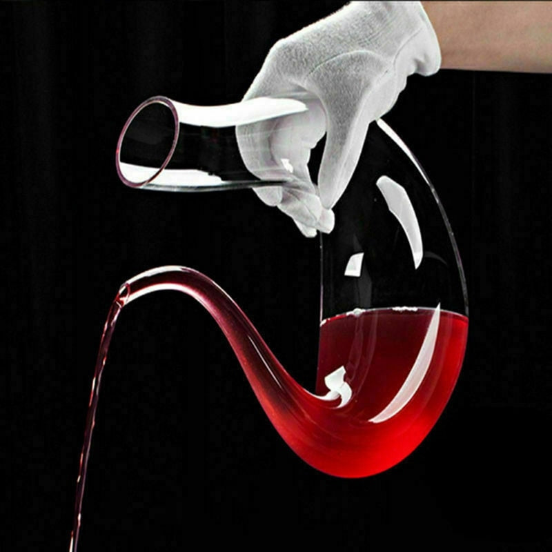 crystal u-shaped 1500ml wine decanter