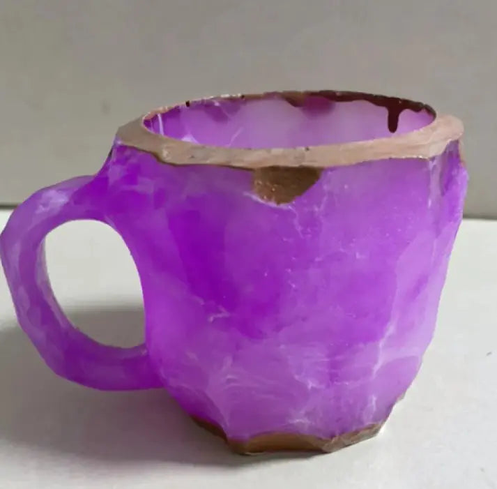 resin mineral crystal coffee mug