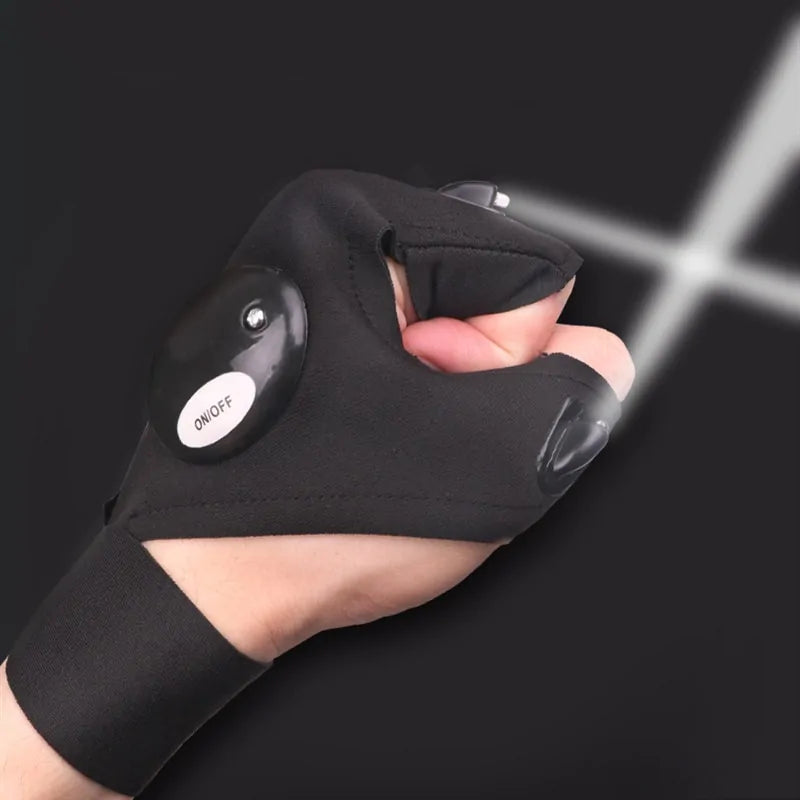 fingerless led glove for outdoors
