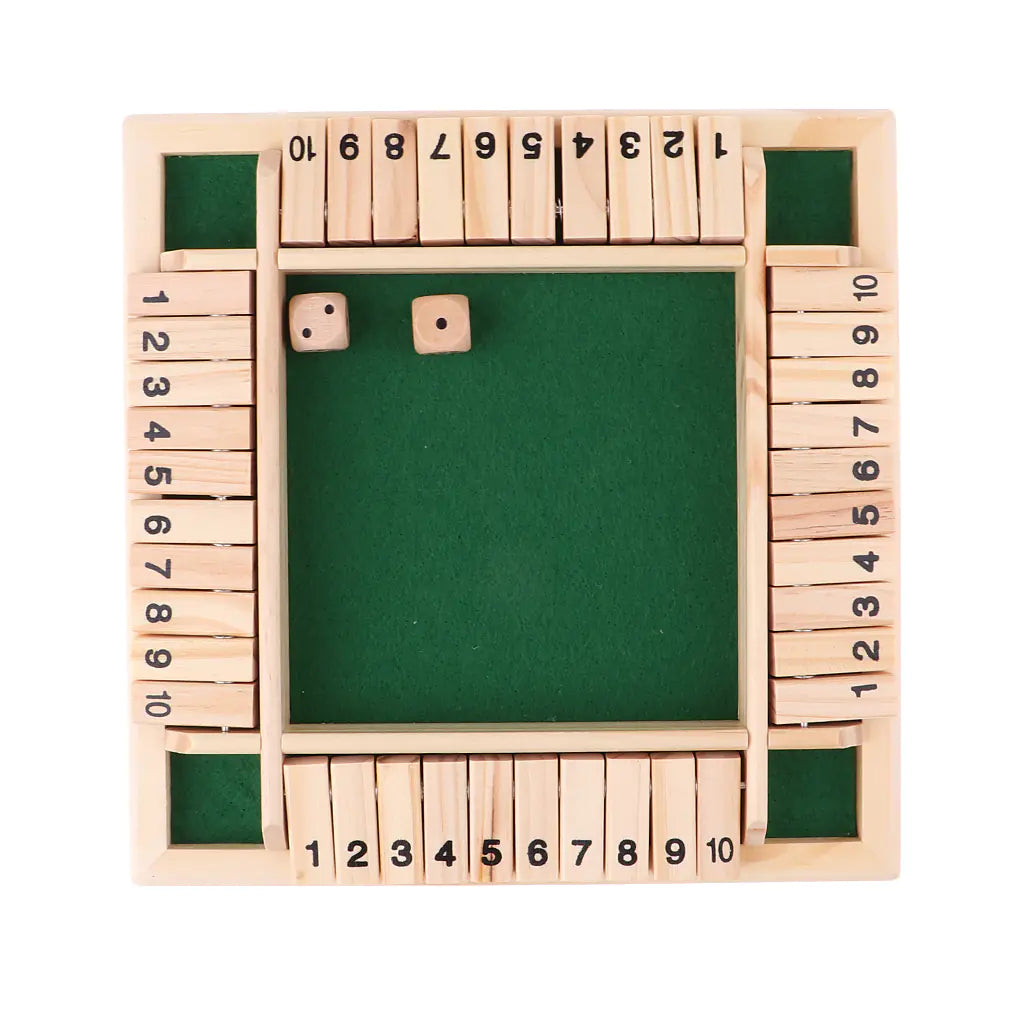 deluxe shut the box board game