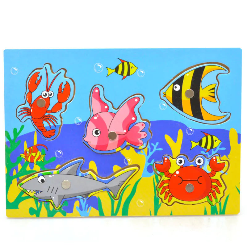 wooden magnetic fishing toy
