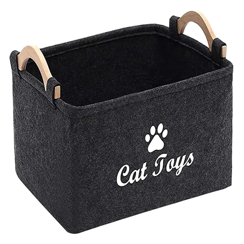 felt pet toy storage basket