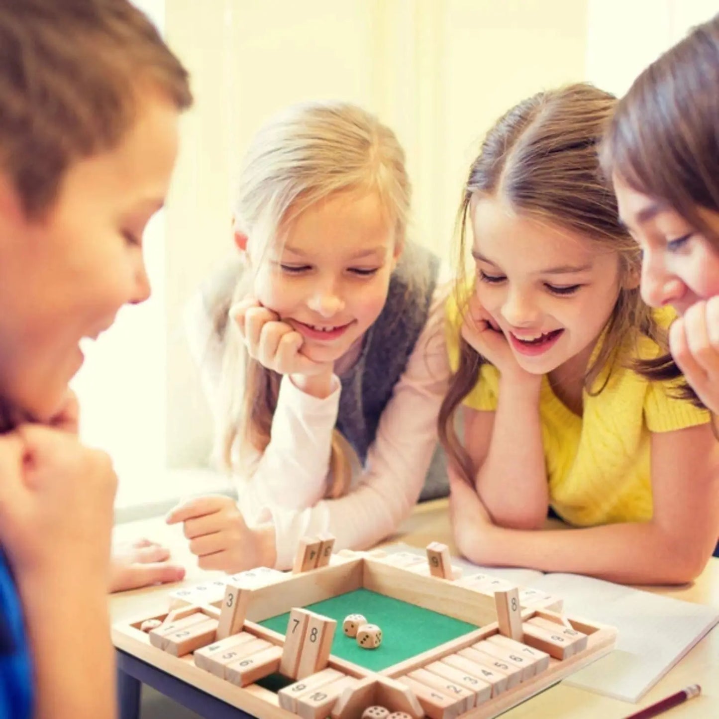 deluxe shut the box board game