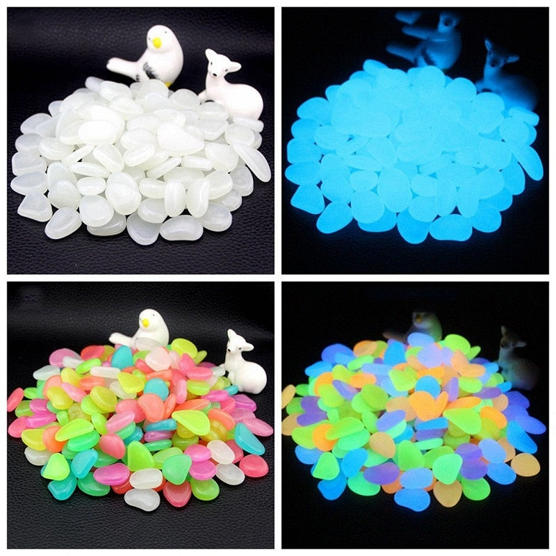 glow in the dark garden pebbles