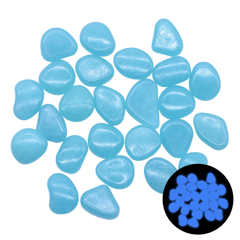 glow in the dark garden pebbles