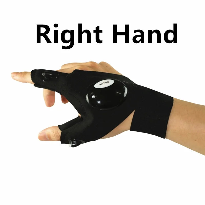 fingerless led glove for outdoors
