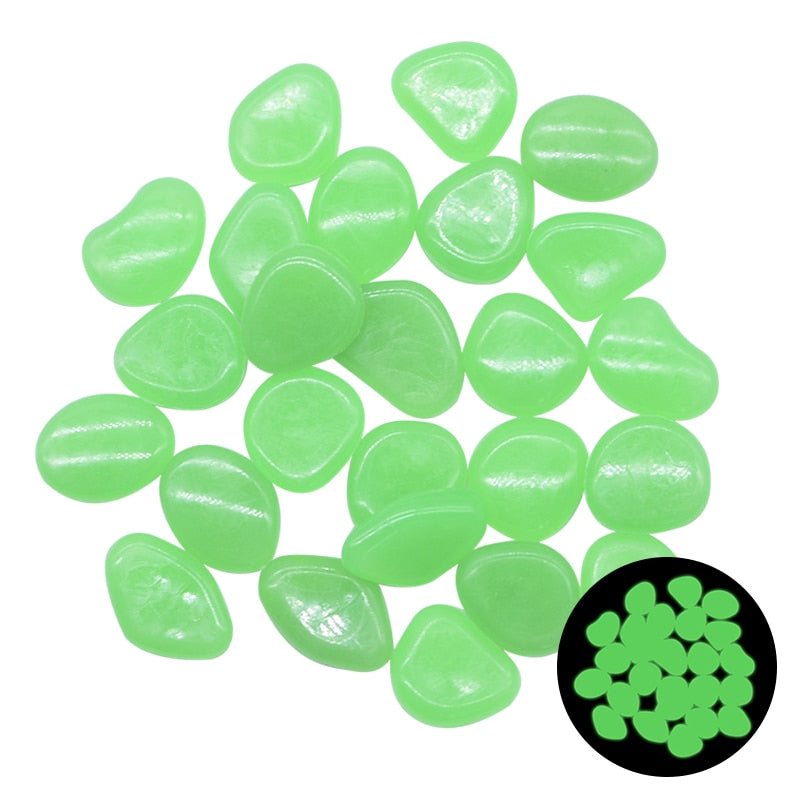glow in the dark garden pebbles