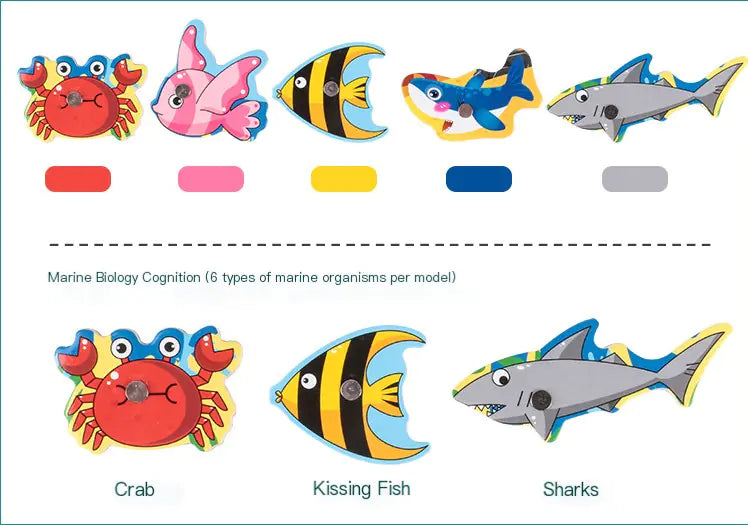 wooden magnetic fishing toy