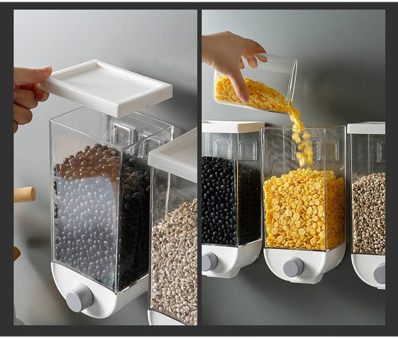 wall-mounted kitchen multi-grain sealed jars