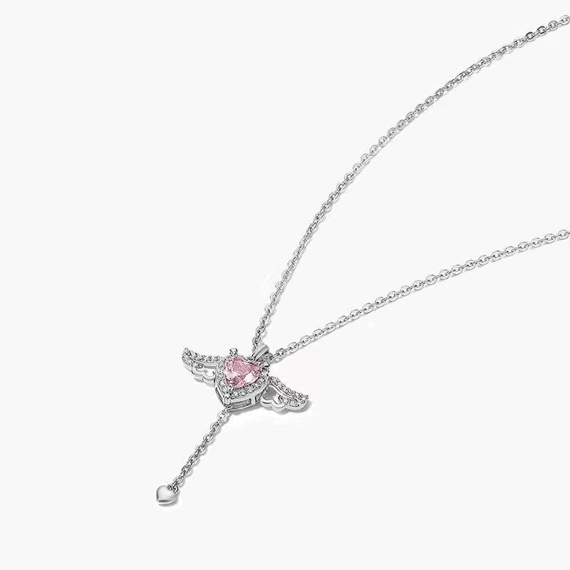 heart wings necklace