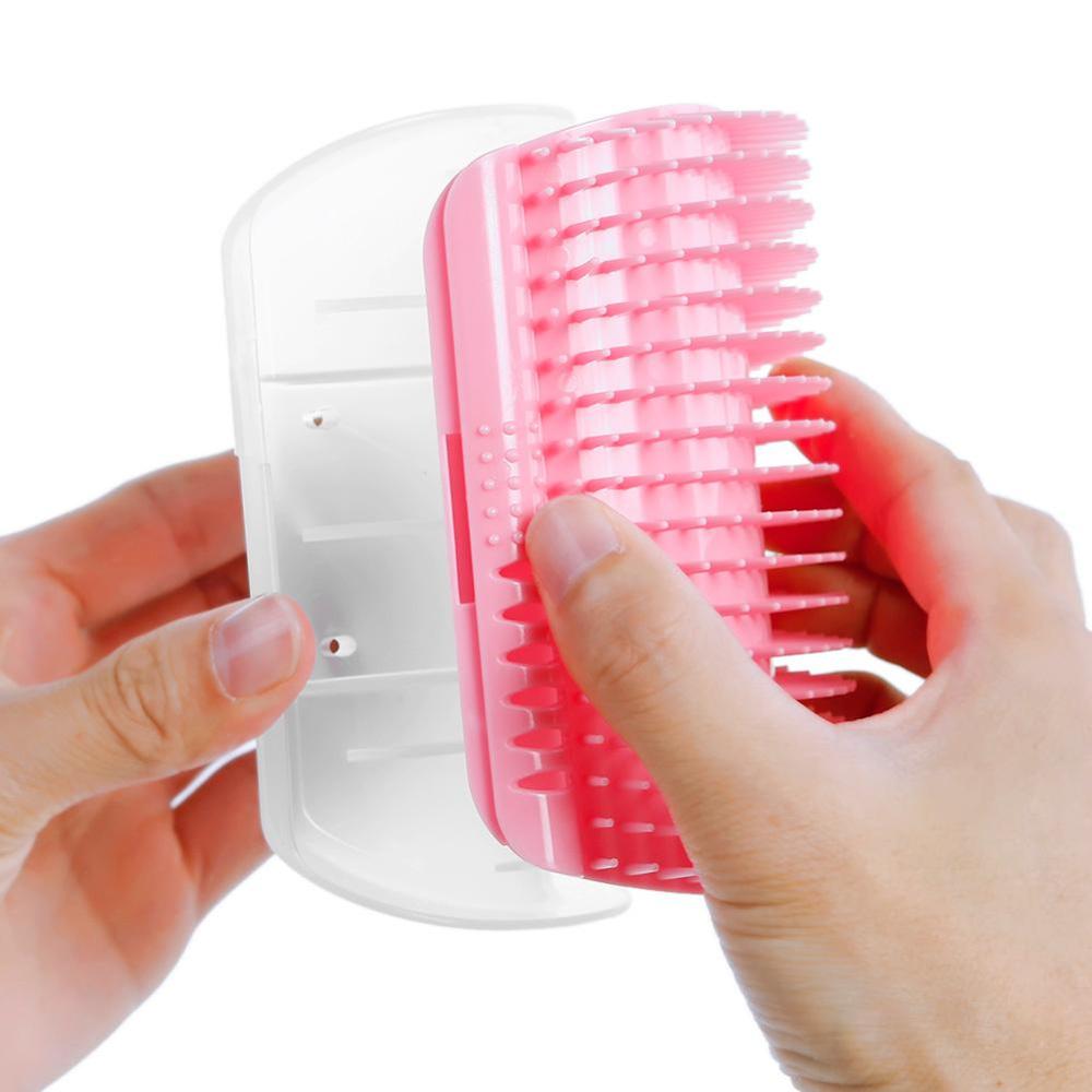 cat self groomer corner brush