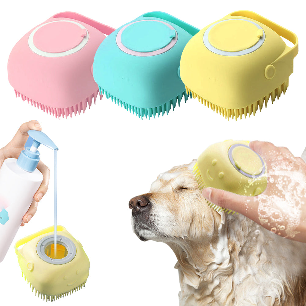 soft silicone dog brush