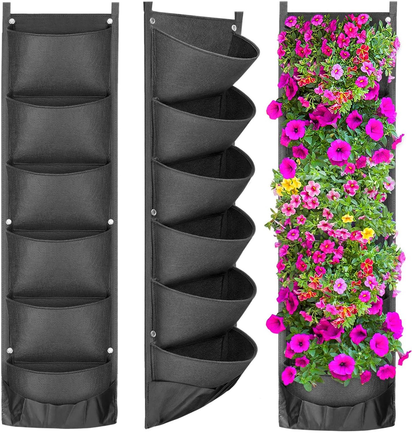 vertical hanging garden flower pots
