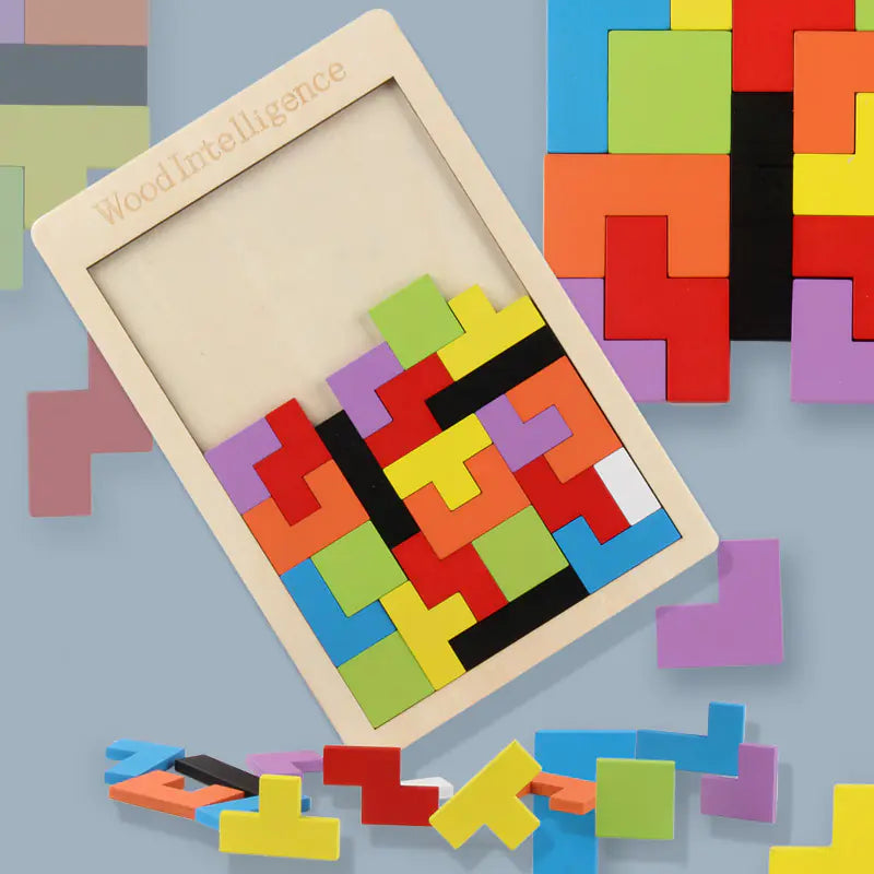 children's tetris wooden puzzle