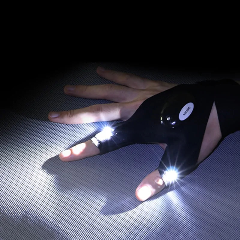 fingerless led glove for outdoors