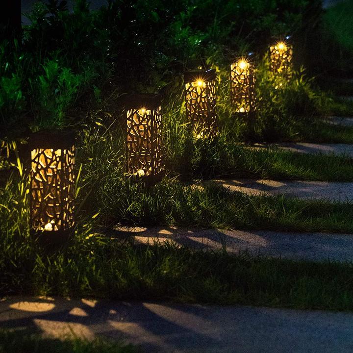 solar powered waterproof vintage garden light