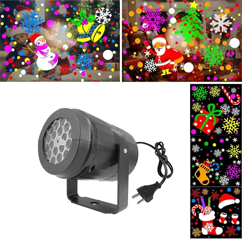 snowflake led projector light